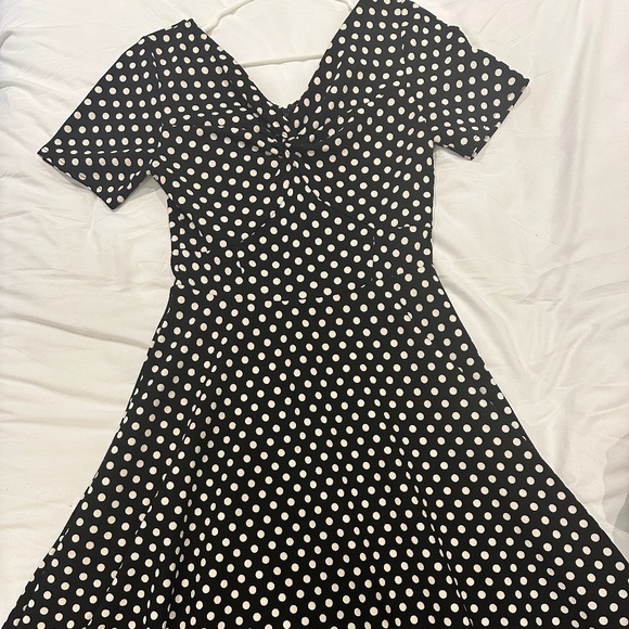 Polka dot dress (short-sleeve, A-line) - Picture 1 of 1